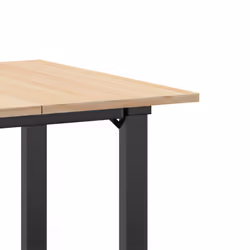 vidaXL Dining Table Kitchen Dinner Table O-Frame Solid Wood Pine and Steel - Additional view 6