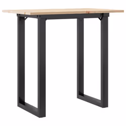 vidaXL Dining Table O-Frame Kitchen Dinner Table Solid Wood Pine and Cast Iron