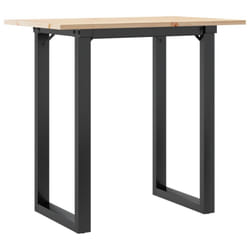 vidaXL Dining Table O-Frame Kitchen Dinner Table Solid Wood Pine and Cast Iron