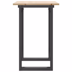 vidaXL Dining Table O-Frame Kitchen Dinner Table Solid Wood Pine and Cast Iron - Additional view 4