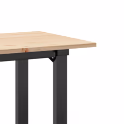 vidaXL Dining Table O-Frame Kitchen Dinner Table Solid Wood Pine and Cast Iron - Additional view 6