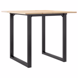 vidaXL Dining Table O-Frame Kitchen Dinner Table Solid Wood Pine and Cast Iron