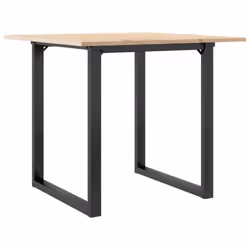 vidaXL Dining Table O-Frame Kitchen Dinner Table Solid Wood Pine and Cast Iron - Additional view 5