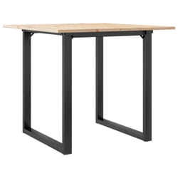 vidaXL Dining Table O-Frame Kitchen Dinner Table Solid Wood Pine and Cast Iron