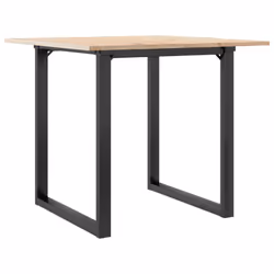 vidaXL Dining Table O-Frame Kitchen Dinner Table Solid Wood Pine and Cast Iron - Additional view 5