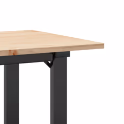vidaXL Dining Table O-Frame Kitchen Dinner Table Solid Wood Pine and Cast Iron - Additional view 6