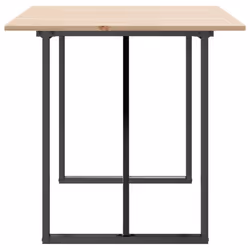 vidaXL Dining Table O-Frame Kitchen Dinner Table Solid Wood Pine and Cast Iron - Additional view 4