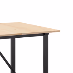 vidaXL Dining Table O-Frame Kitchen Dinner Table Solid Wood Pine and Cast Iron - Additional view 6