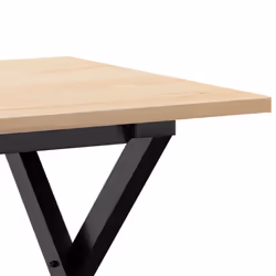 vidaXL Coffee Table End Table Side Table X-Frame Solid Wood Pine and Steel - Additional view 6