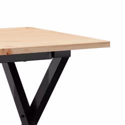 vidaXL Coffee Table X-Frame End Table Side Table Solid Wood Pine and Cast Iron - Additional view 6