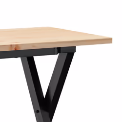 vidaXL Coffee Table End Table Side Table X-Frame Solid Wood Pine and Steel - Additional view 6