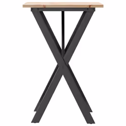 vidaXL Dining Table Kitchen Dinner Table X-Frame Solid Wood Pine and Steel - Additional view 4