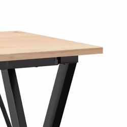 vidaXL Dining Table Kitchen Dinner Table X-Frame Solid Wood Pine and Steel - Additional view 6