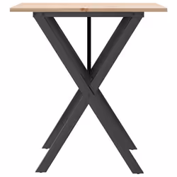 vidaXL Dining Table Kitchen Dinner Table X-Frame Solid Wood Pine and Steel - Additional view 4