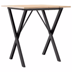 vidaXL Dining Table Kitchen Dinner Table X-Frame Solid Wood Pine and Steel - Additional view 5