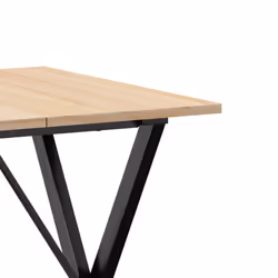 vidaXL Dining Table Kitchen Dinner Table X-Frame Solid Wood Pine and Steel - Additional view 6