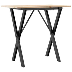 vidaXL Dining Table Kitchen Dinner Table X-Frame Solid Wood Pine and Steel