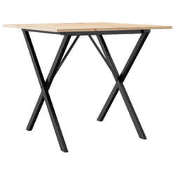 vidaXL Dining Table Kitchen Dinner Table X-Frame Solid Wood Pine and Steel