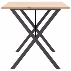 vidaXL Dining Table Kitchen Dinner Table X-Frame Solid Wood Pine and Steel - Additional view 4