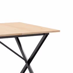 vidaXL Dining Table Kitchen Dinner Table X-Frame Solid Wood Pine and Steel - Additional view 6