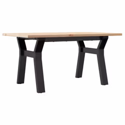 vidaXL Coffee Table Y-Frame End Table Side Table Solid Wood Pine and Cast Iron