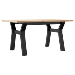 vidaXL Coffee Table Y-Frame End Table Side Table Solid Wood Pine and Cast Iron