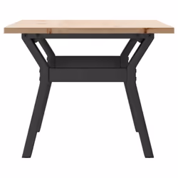 vidaXL Coffee Table Y-Frame End Table Side Table Solid Wood Pine and Cast Iron - Additional view 4