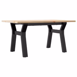 vidaXL Coffee Table Y-Frame End Table Side Table Solid Wood Pine and Cast Iron - Additional view 5