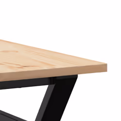 vidaXL Coffee Table Y-Frame End Table Side Table Solid Wood Pine and Cast Iron - Additional view 6