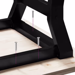 vidaXL Coffee Table Y-Frame End Table Side Table Solid Wood Pine and Cast Iron - Additional view 7