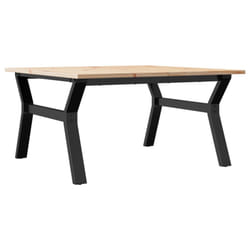 vidaXL Coffee Table Y-Frame End Table Side Table Solid Wood Pine and Cast Iron
