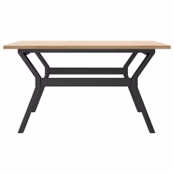 vidaXL Coffee Table Y-Frame End Table Side Table Solid Wood Pine and Cast Iron - Additional view 4