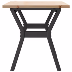 vidaXL Coffee Table Y-Frame End Table Side Table Solid Wood Pine and Cast Iron - Additional view 4