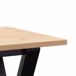 vidaXL Coffee Table Y-Frame End Table Side Table Solid Wood Pine and Cast Iron - Additional view 6
