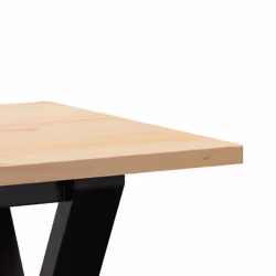 vidaXL Coffee Table End Table Side Table Y-Frame Solid Wood Pine and Steel - Additional view 6