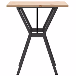 vidaXL Dining Table Kitchen Dinner Table Y-Frame Solid Wood Pine and Steel - Additional view 4