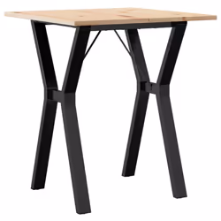 vidaXL Dining Table Kitchen Dinner Table Y-Frame Solid Wood Pine and Steel - Additional view 5