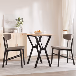 vidaXL Dining Table Kitchen Dinner Table Y-Frame Solid Wood Pine and Steel - Additional view 2