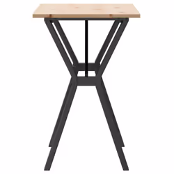 vidaXL Dining Table Kitchen Dinner Table Y-Frame Solid Wood Pine and Steel - Additional view 4