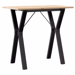 vidaXL Dining Table Kitchen Dinner Table Y-Frame Solid Wood Pine and Steel - Additional view 5