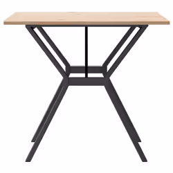 vidaXL Dining Table Kitchen Dinner Table Y-Frame Solid Wood Pine and Steel - Additional view 4