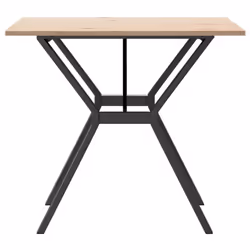 vidaXL Dining Table Kitchen Dinner Table Y-Frame Solid Wood Pine and Steel - Additional view 4