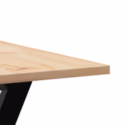 vidaXL Dining Table Kitchen Dinner Table Y-Frame Solid Wood Pine and Steel - Additional view 6