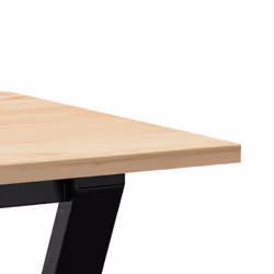 vidaXL Dining Table Kitchen Dinner Table Y-Frame Solid Wood Pine and Steel - Additional view 6