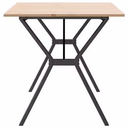 vidaXL Dining Table Kitchen Dinner Table Y-Frame Solid Wood Pine and Steel - Additional view 4