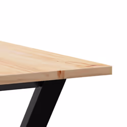 vidaXL Dining Table Kitchen Dinner Table Y-Frame Solid Wood Pine and Steel - Additional view 6