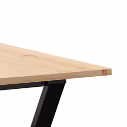 vidaXL Dining Table Kitchen Dinner Table Y-Frame Solid Wood Pine and Steel - Additional view 6