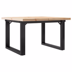 vidaXL Coffee Table O-Frame End Table Side Table Solid Wood Pine and Cast Iron