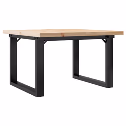 vidaXL Coffee Table O-Frame End Table Side Table Solid Wood Pine and Cast Iron