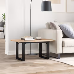 vidaXL Dining Table Kitchen Table Dinner Table Solid Wood Pine and Cast Iron - 80 x 50 x 40.5 cm - Additional view 2